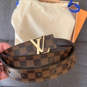 AUTHENTIC LOUIS VUITTON BELT 25MM DAMIER CANVAS SIZE 85 cm